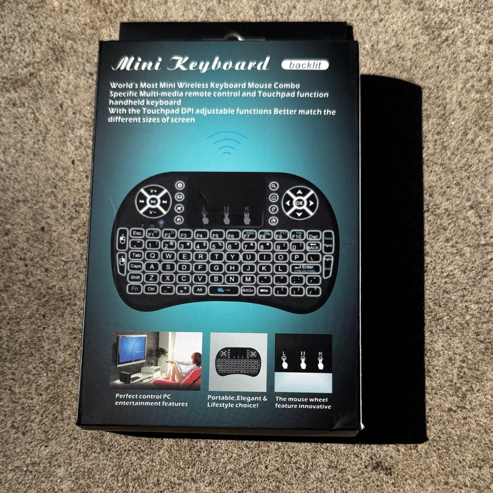 NIB Multi-Media Remote Control with Touchpad Mini Keyboard
